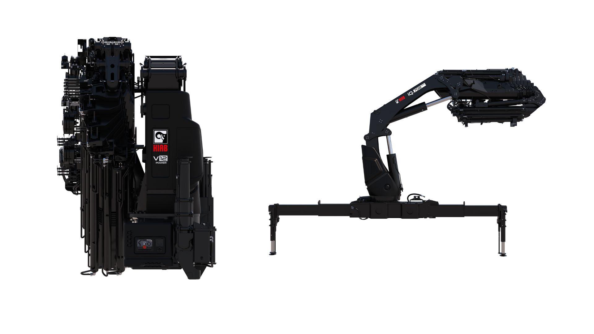Hiab unveils new Hiab iQ.708 HIPRO 60-70 tm range loader crane