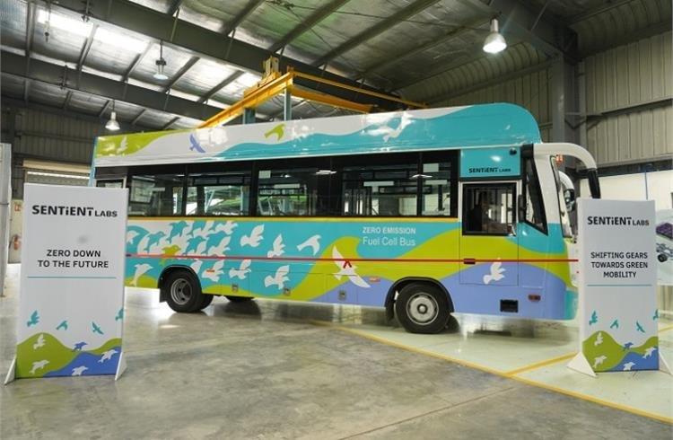 Sentient Labs showcases made-in-India hydrogen fuel cell bus