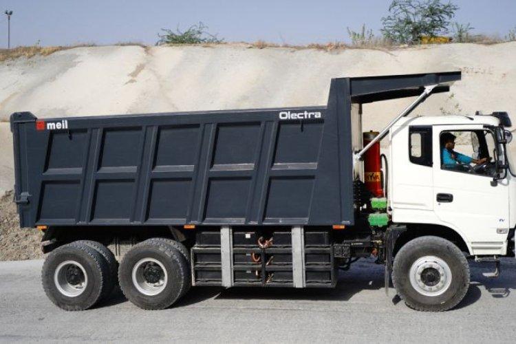 Olectra unveils India's 1st e-tipper