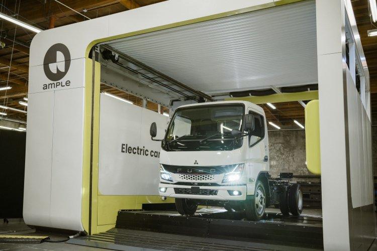 Mitsubishi Fuso and Ample to partner on battery-swapping technology for electric trucks