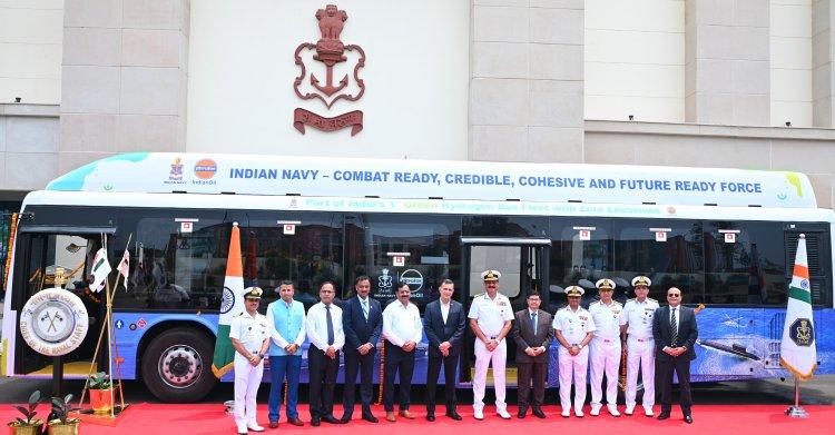 Indian Oil Partners Indian Navy for Green Hydrogen Fuel Cell Bus Initiative