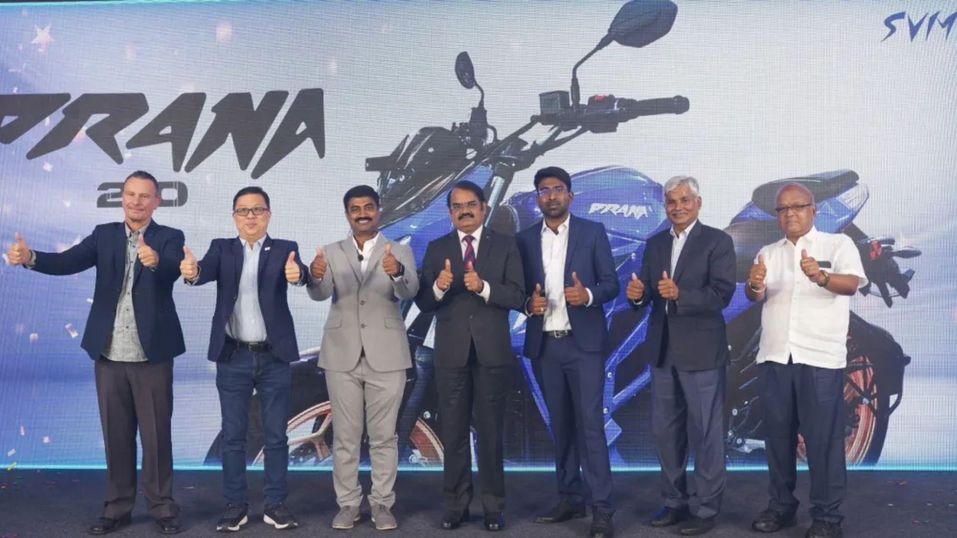 Srivaru unveils PRANA 2.0 E-Motorcycle in Chennai