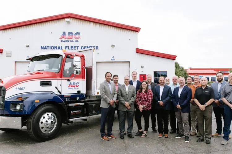Mack MD E-Vehicle delivered to ABC Supply by Mack Trucks and Kriete Truck Centers