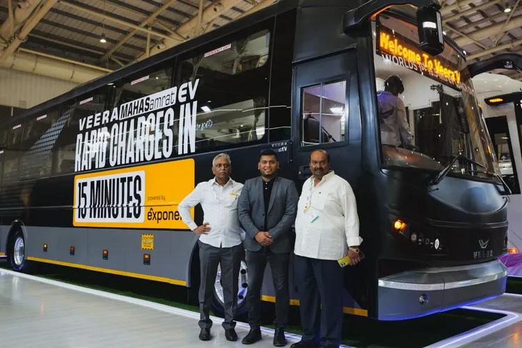 Veera Vahana and Exponent Launch India’s First Rapid-Charging 13.5m E-Bus