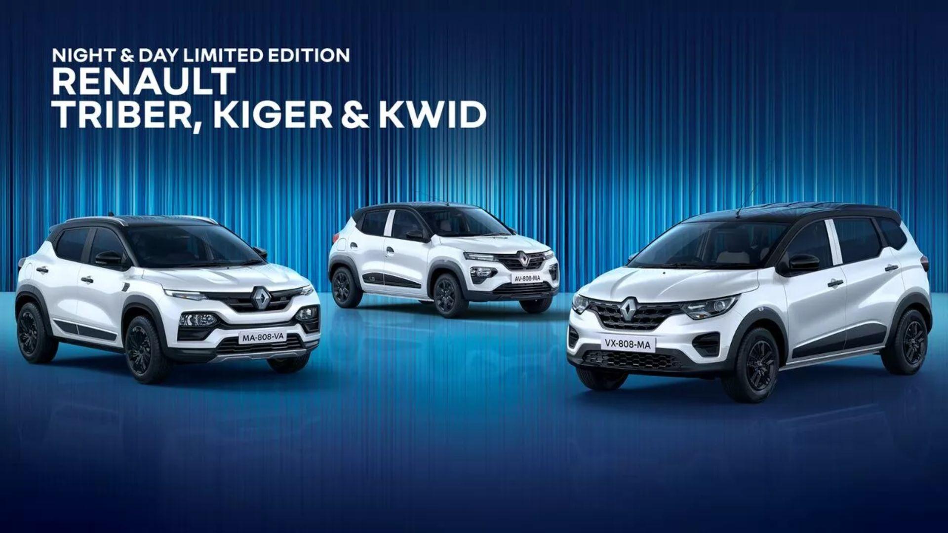 Renault Launches Night & Day Limited Edition of Kiger, Triber, and Kwid Models