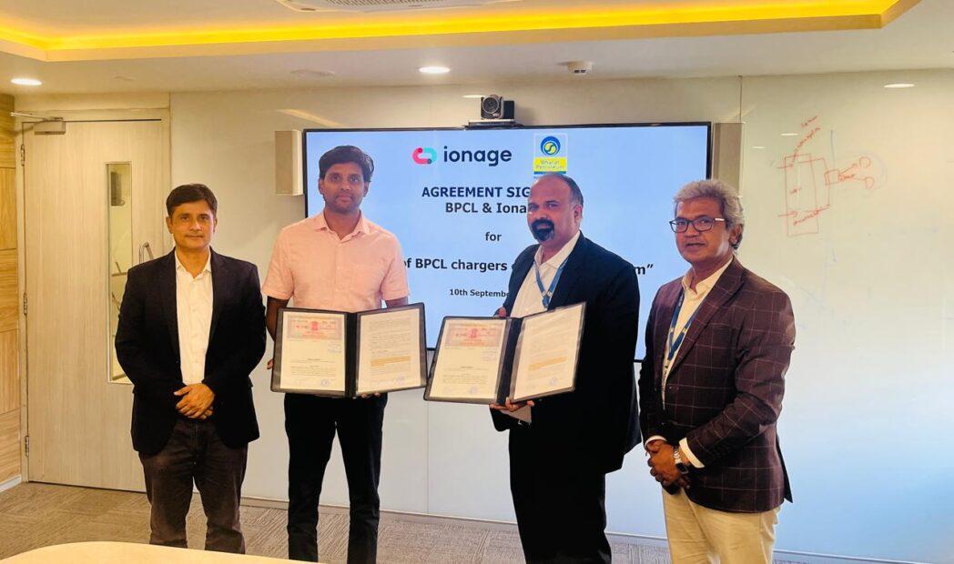 BPCL And IONAGE collaboration to EV Charging Ecosystem