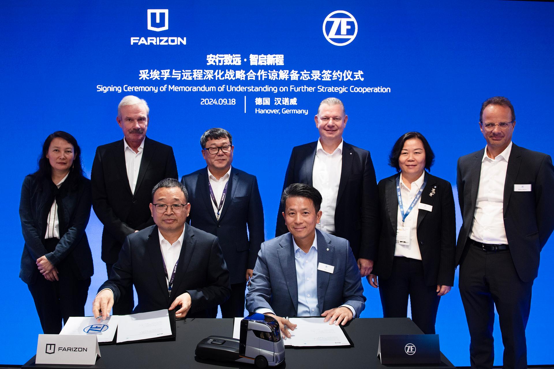 ZF and Farizon Signed a MOU For New Energy Trucks