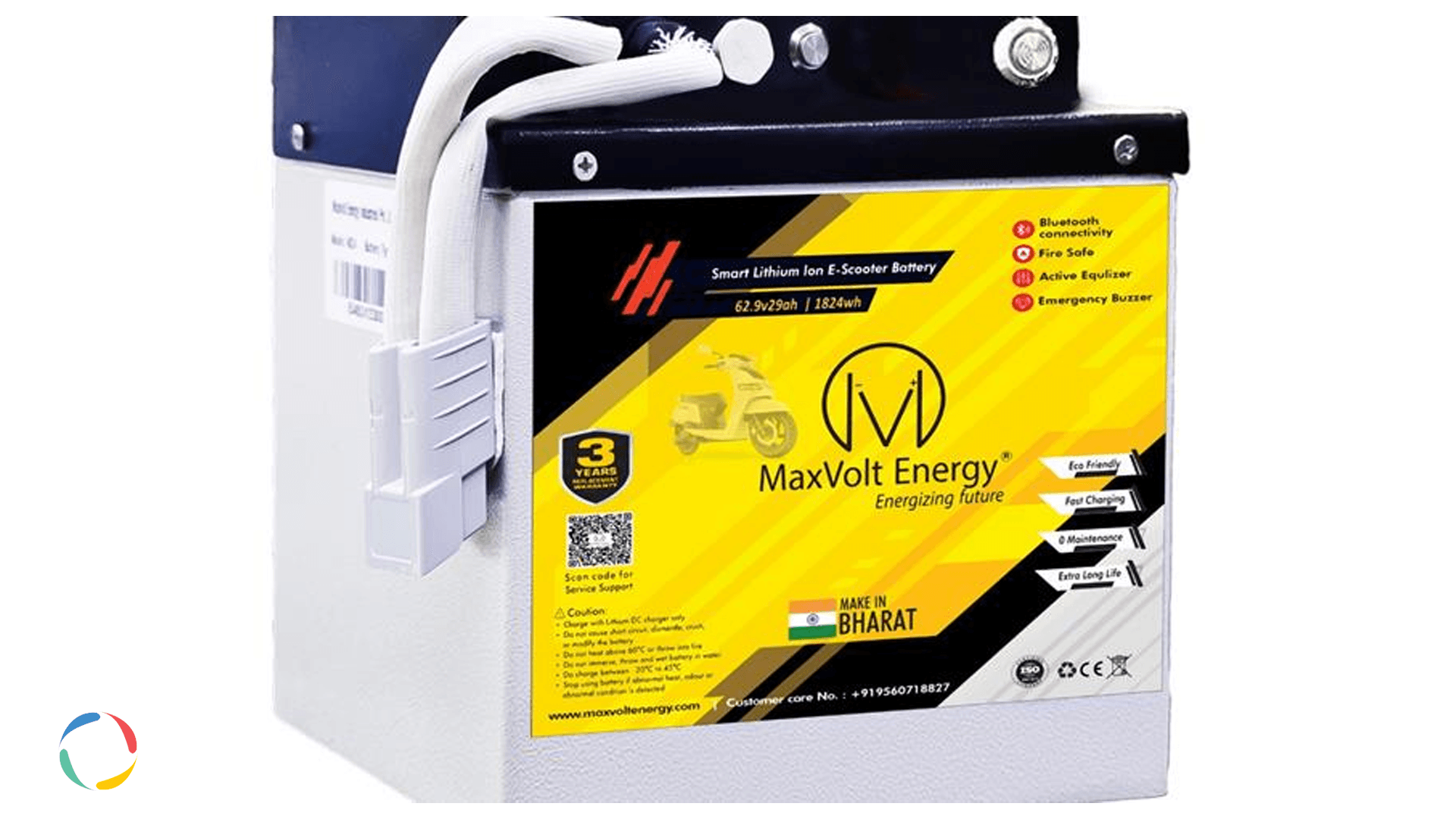 Maxvolt Energy unveils new safety features for E-Two-wheeler batteries.