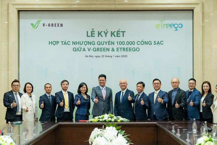 V-Green & ETreego Sign MOU Develop 100,000 VinFast Charging Stations