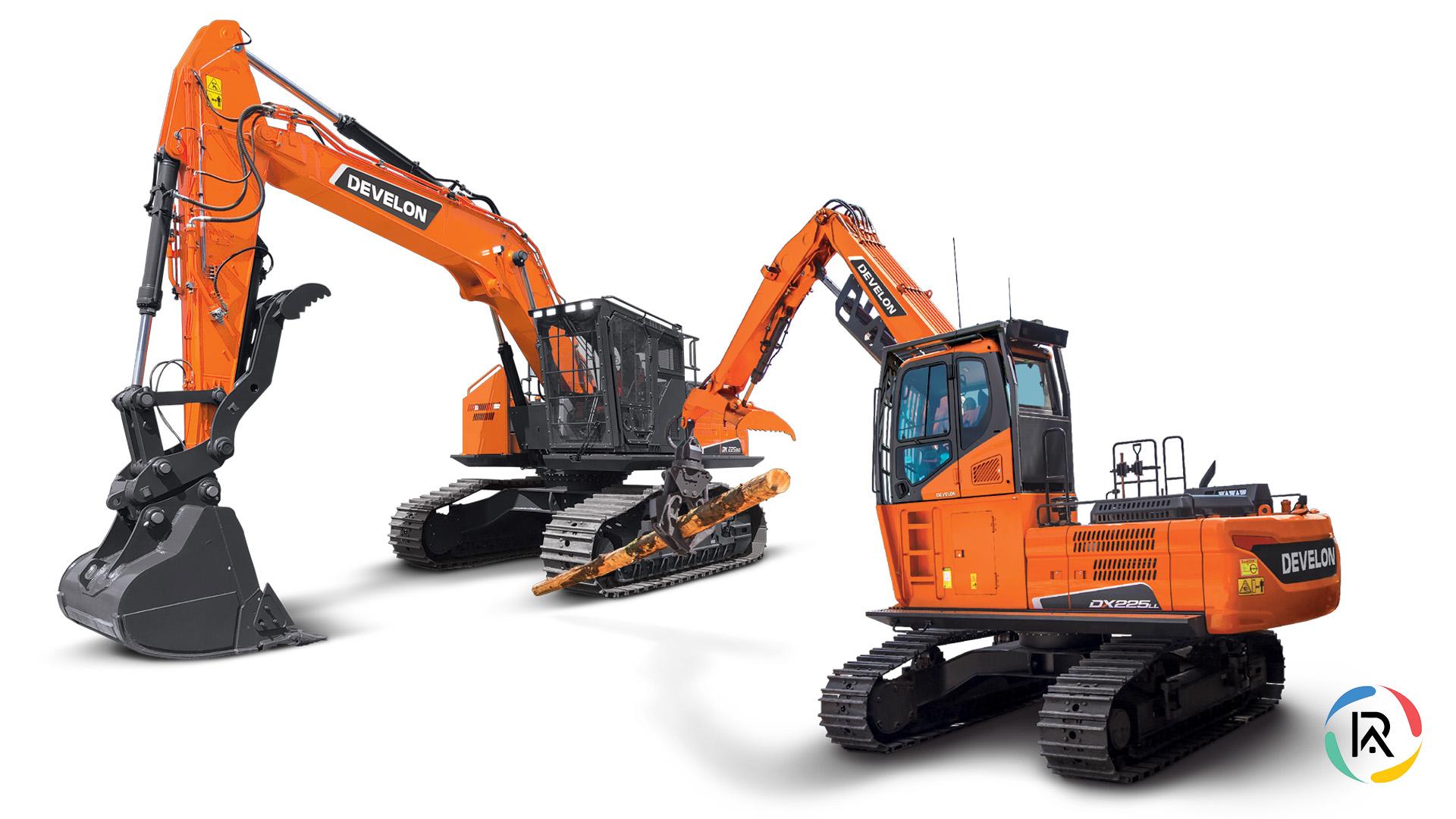 Develon Launches Log Loader and Road Builder Excavators