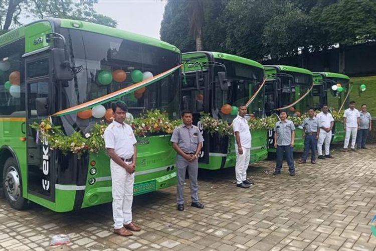 EKA Mobility E-Buses Flagged Off in Arunachal on World Environment Day