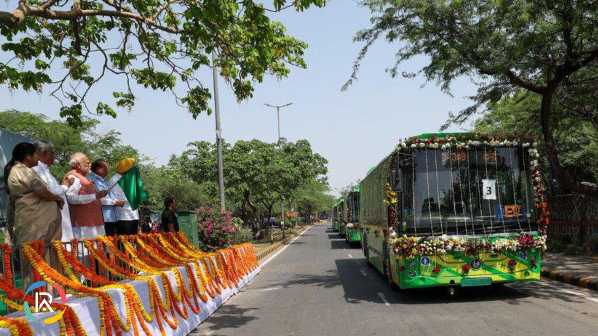 PM Modi Flags Off 200 PMI E-Buses, Launches Green Routes on World Environment Day