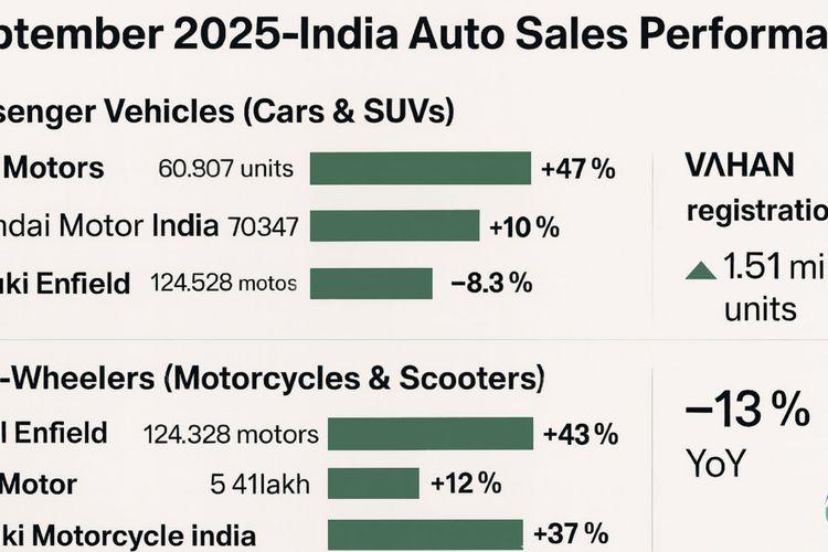 India Auto Sales Sep 2025: Cars & Bikes Trends