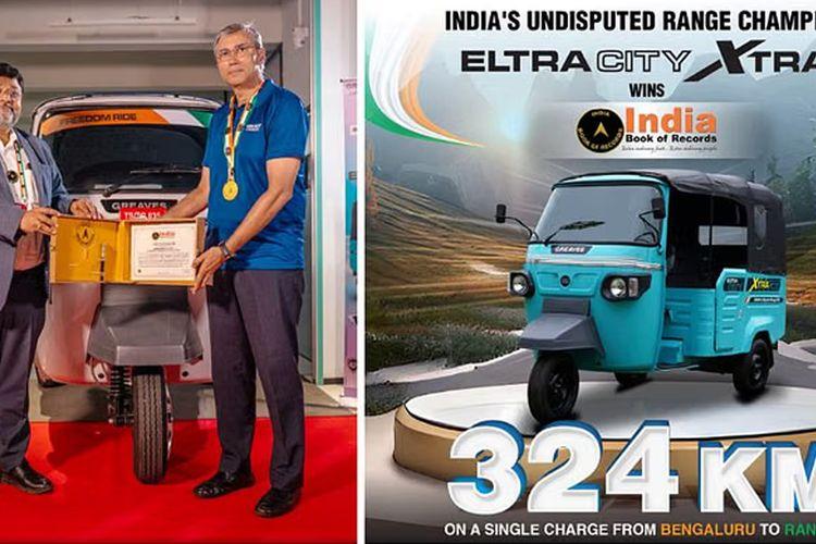 Greaves Eltra City XTRA Sets India Record with 324 km Single-Charge Run