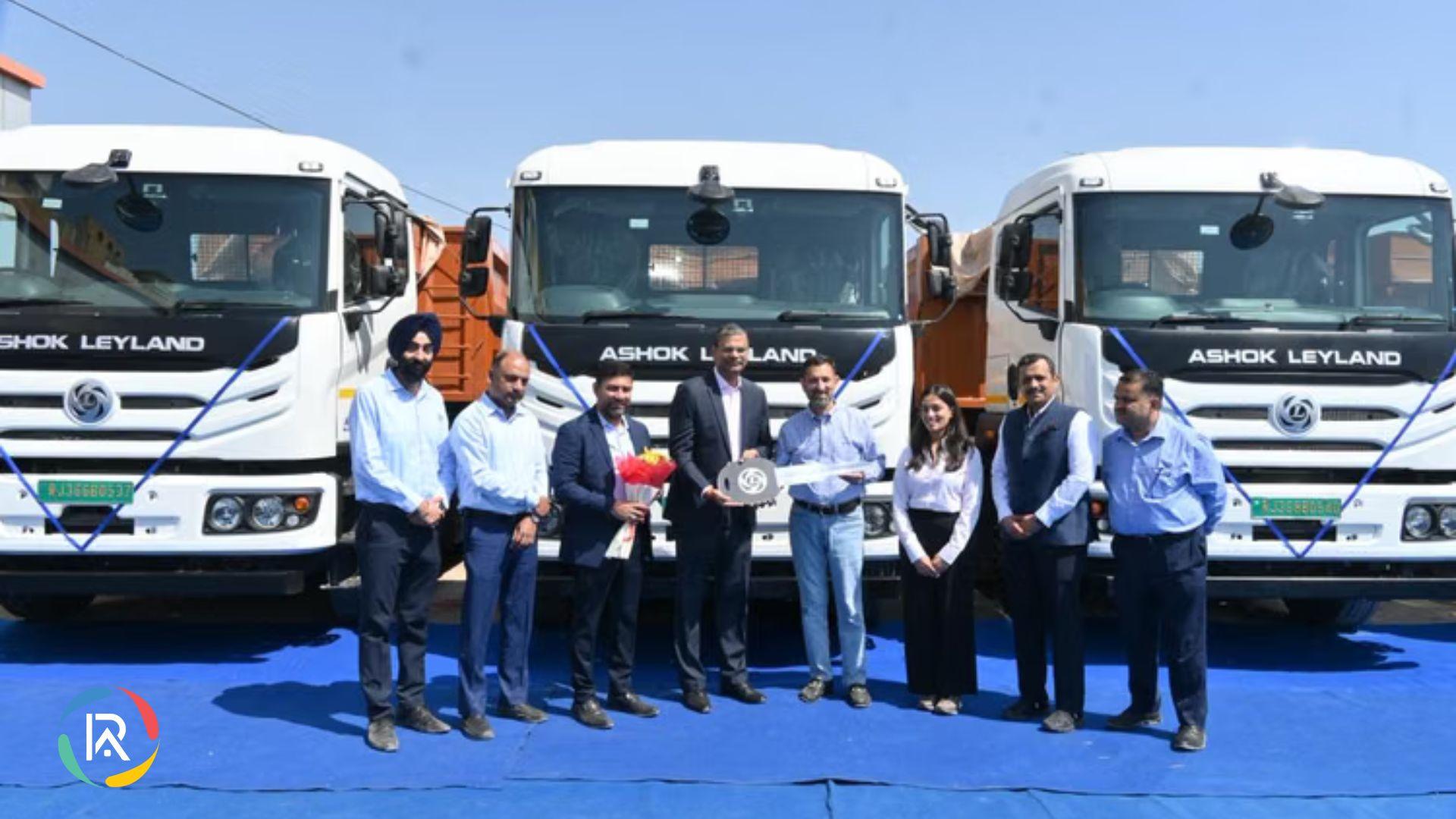 Ashok Leyland delivers AVTR 55T e-trucks to ASAT Logistics