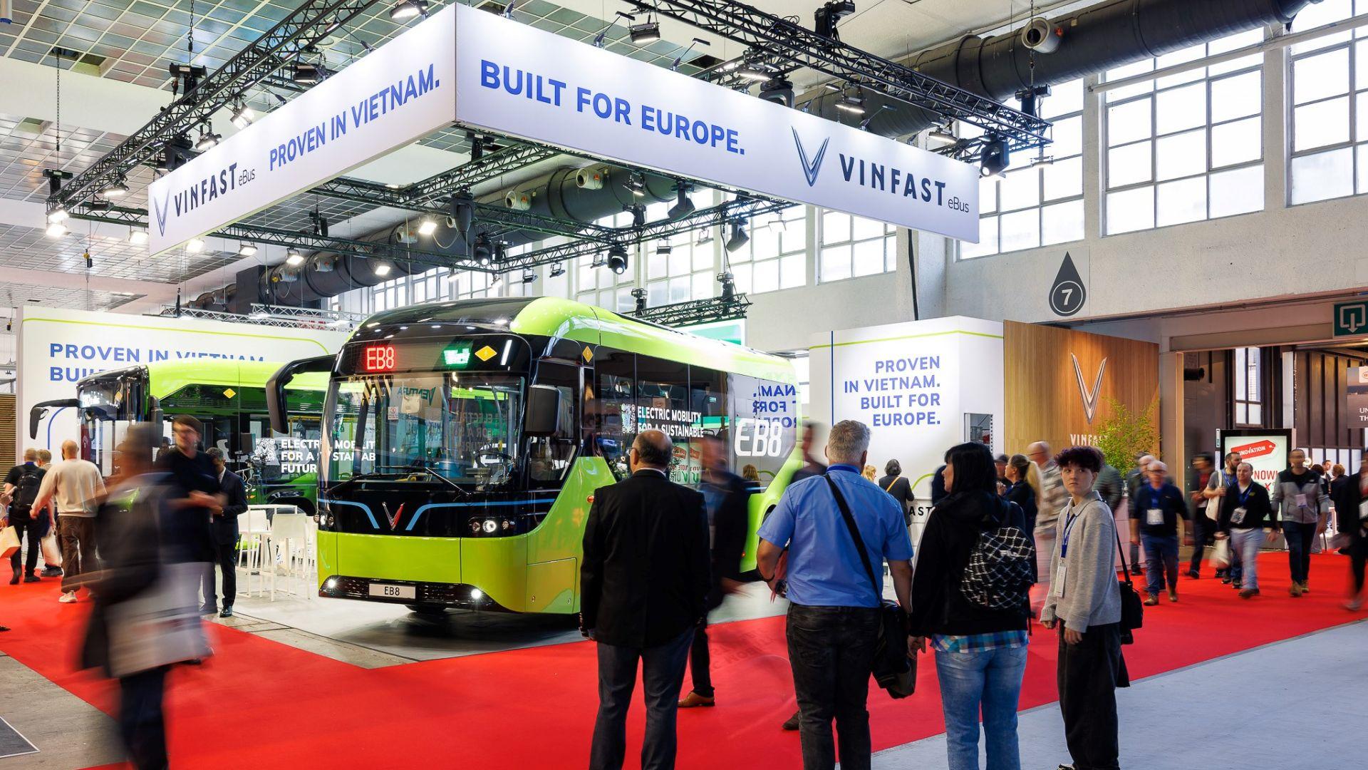 VinFast Unveils EB 8 and EB 12 E-Buses at Busworld 2025