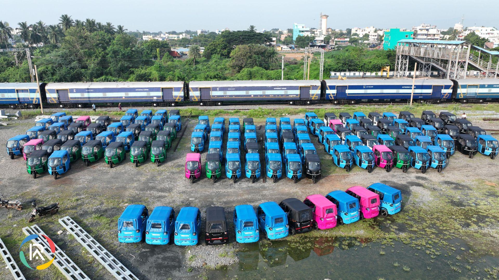 Montra Electric Ships 175 Super Autos by Rail