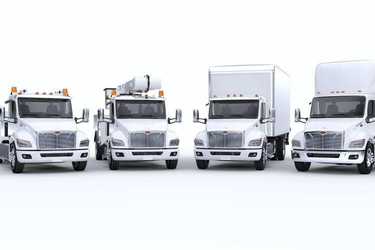 Peterbilt has introduced three new medium-duty e-trucks