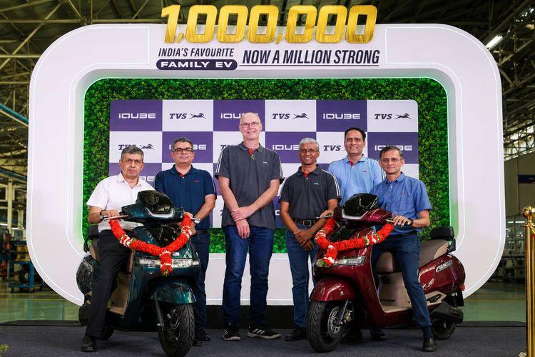 TVS Motor Rolls Out One Millionth iQube Electric Scooter