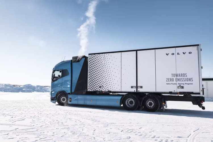 Volvo Trucks tests hydrogen-powered electric trucks on public roads