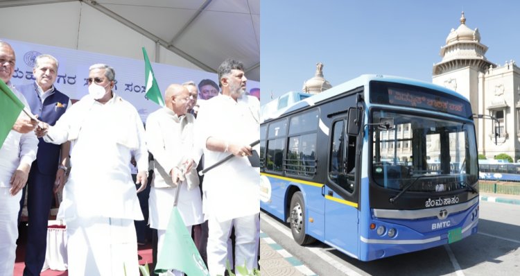 Tata Motors Delivers Star Electric Buses (Tata Starbus EV) to BMTC for Sustainable Commuting in Bengaluru.
