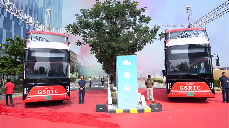 Switch Mobility has supplied GSRTC with 5 e-double decker buses