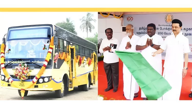 MK Stalin Flags Off First Lot of 100 Buses in 1666-Bus Order