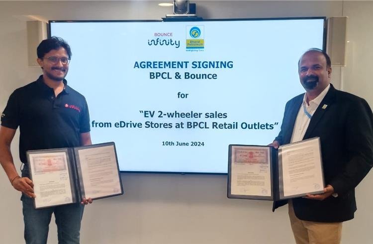 BPCL Launches 'eDrive Stores' with Bounce Infinity for EV Adoption